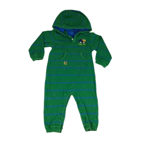 Vintage Truck Longsleeve Onsie Outfit Green - Picture 9 of 9